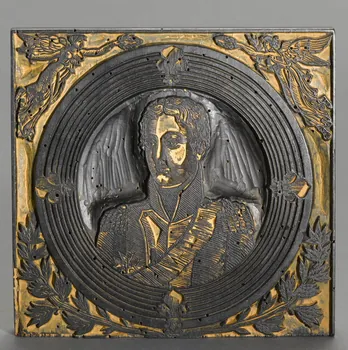 bois d'impression Duc d'Angoulême couronné par les renommées (victoire du Trocadéro) 1955.57.21 Photo RMN-Grand Palais (Mucem)