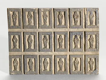 bois d'impression 18 bons points figurant le Saint Suaire 1955.57.22 Photo RMN-Grand Palais (Mucem)