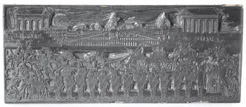 bois d'impression Décoration de calendrier : Entrée de S. M. Louis XVIII à Paris Rouen 1815 1954.18.25  Photo RMN-Grand Palais (Mucem)