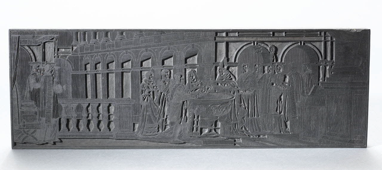 bois d'impression Baptême du Duc de Bordeaux 1821 1954.18.28 Photo RMN-Grand Palais (Mucem)