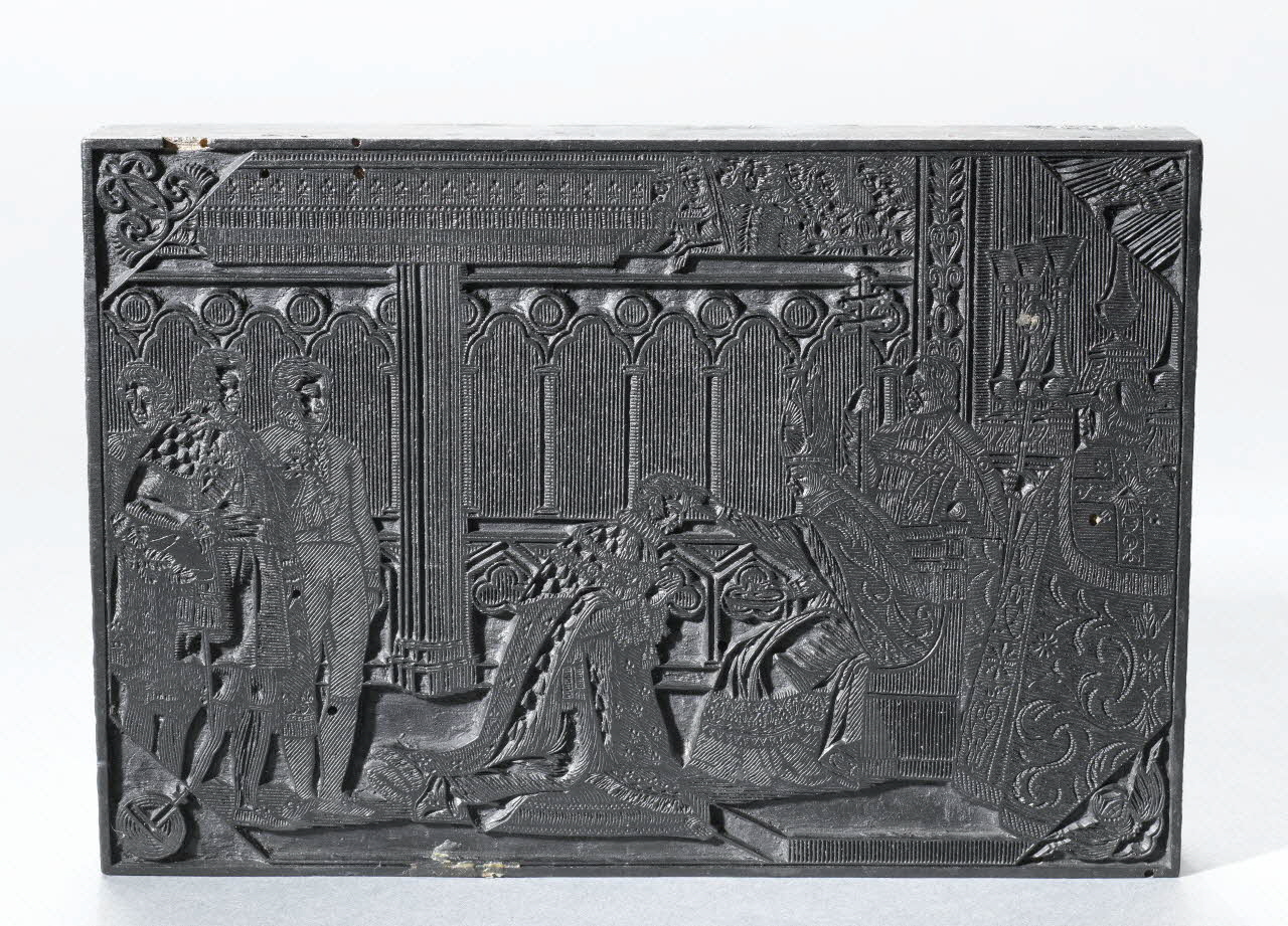 bois d'impression Sacre de Charles X (Onctions) Rouen 1826 1954.18.29 Photo RMN-Grand Palais (Mucem)