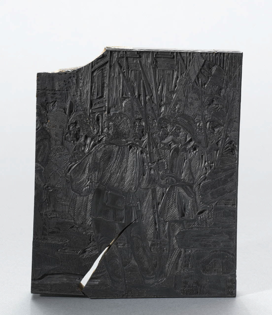 bois d'impression Barricades. Mort de Mg. Affre 1954.18.43.2 Photo RMN-Grand Palais (Mucem)