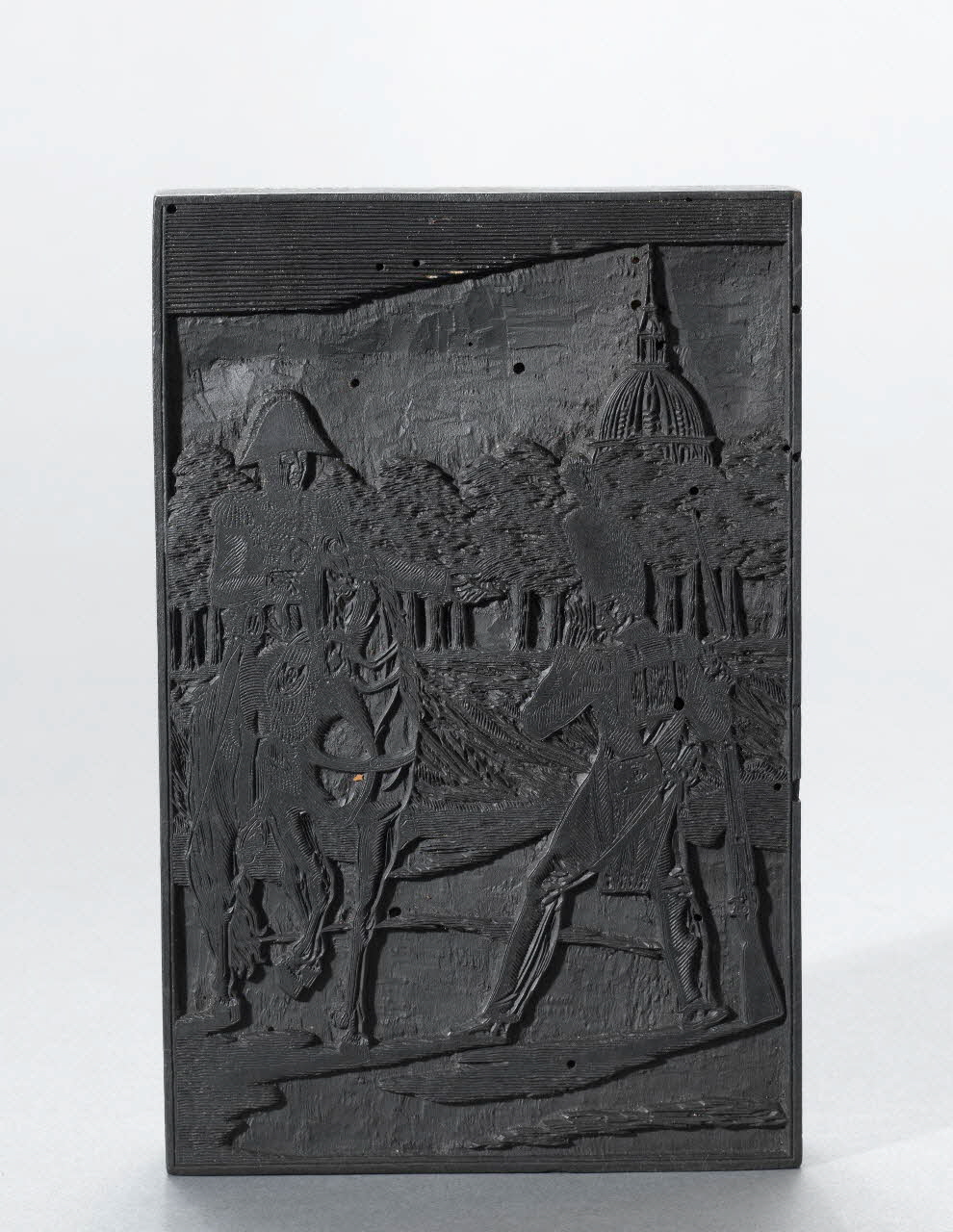 bois d'impression Charles X et le grenadier Rouen 1825 1954.18.52 Photo RMN-Grand Palais (Mucem)