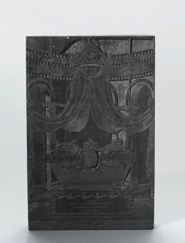 bois d'impression Tombeau de Louis XVIII (?) Rouen 1825 1954.18.55 Photo RMN-Grand Palais (Mucem)