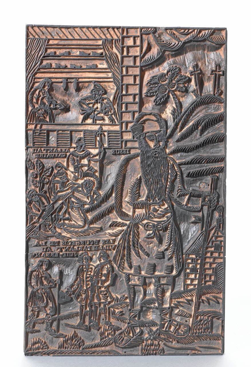 bois d'impression Le vrai portrait du Juif errant 1954.18.98 Photo RMN-Grand Palais (Mucem)