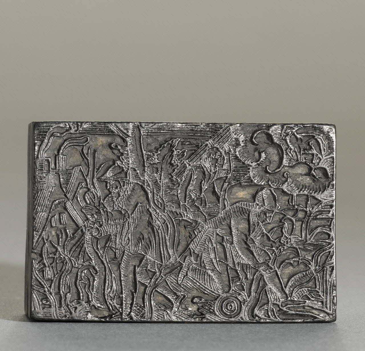 bois d'impression Signe du zodiaque, le bélier, scène représentant les travaux du mois 1977.3.42 Photo RMN-Grand Palais (Mucem)