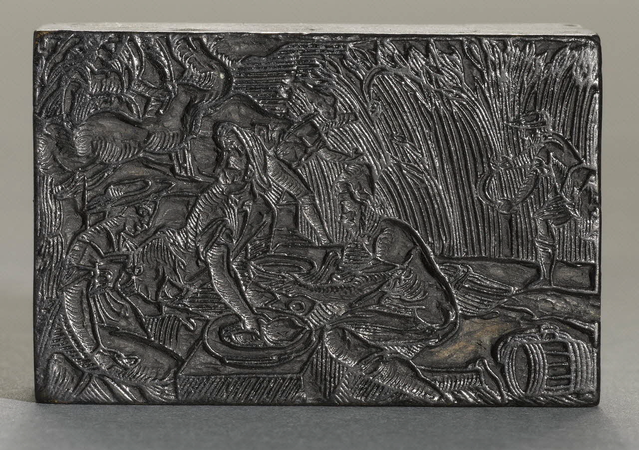 bois d'impression Scène représentant les travaux du mois 1977.3.45 Photo RMN-Grand Palais (Mucem)