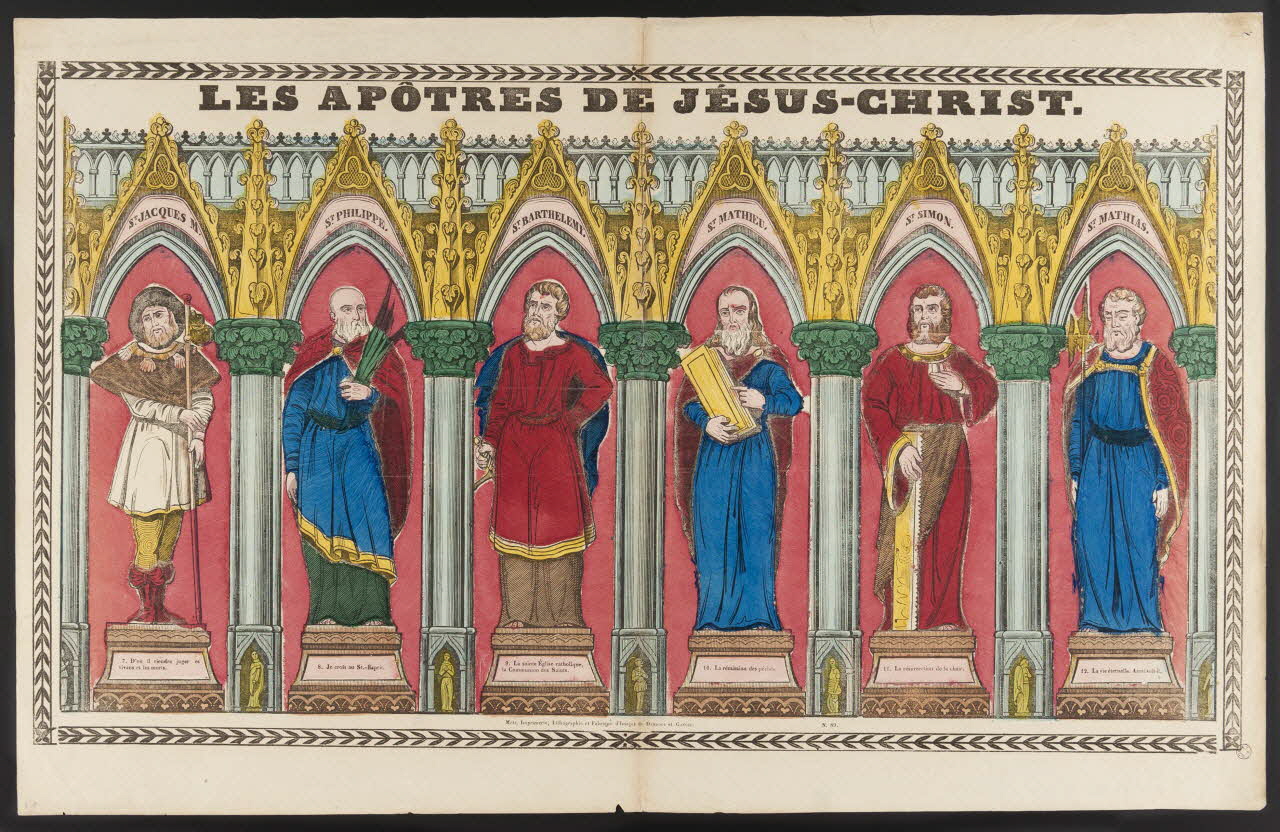 Dembour et Gangel estampe LES APOTRES DE JESUS-CHRIST. Metz 1840-1852 1953.86.591 Photo