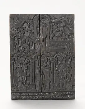 image de confrérie LA CONFRARIE.DE.ST CLER.FONDEE  .A.L'EGLISE.ST MACLOU DE ROUEN 1969.87.197 Photo RMN-Grand Palais (Mucem)