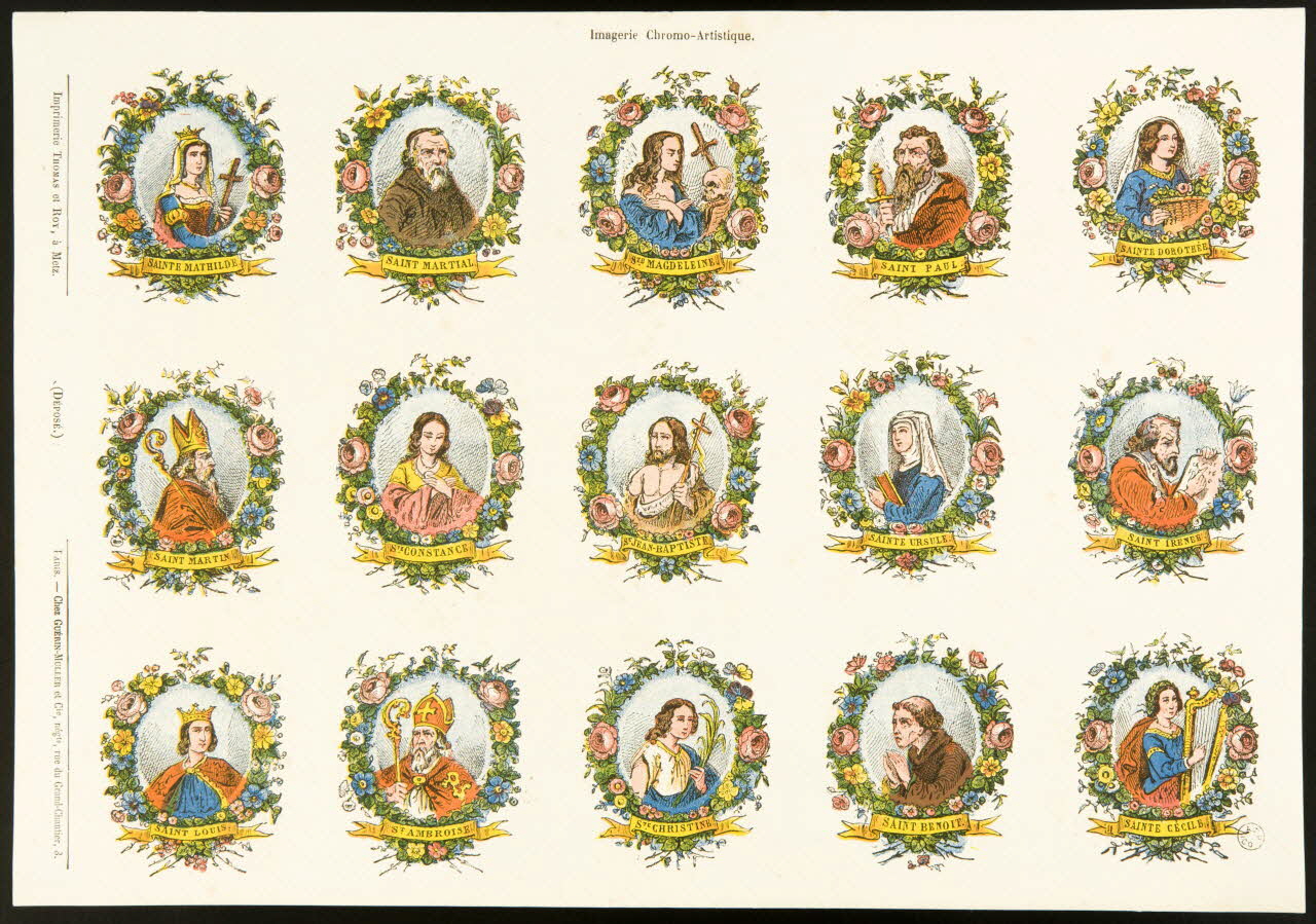 estampe Planche de saints 1953.86.594 Photo