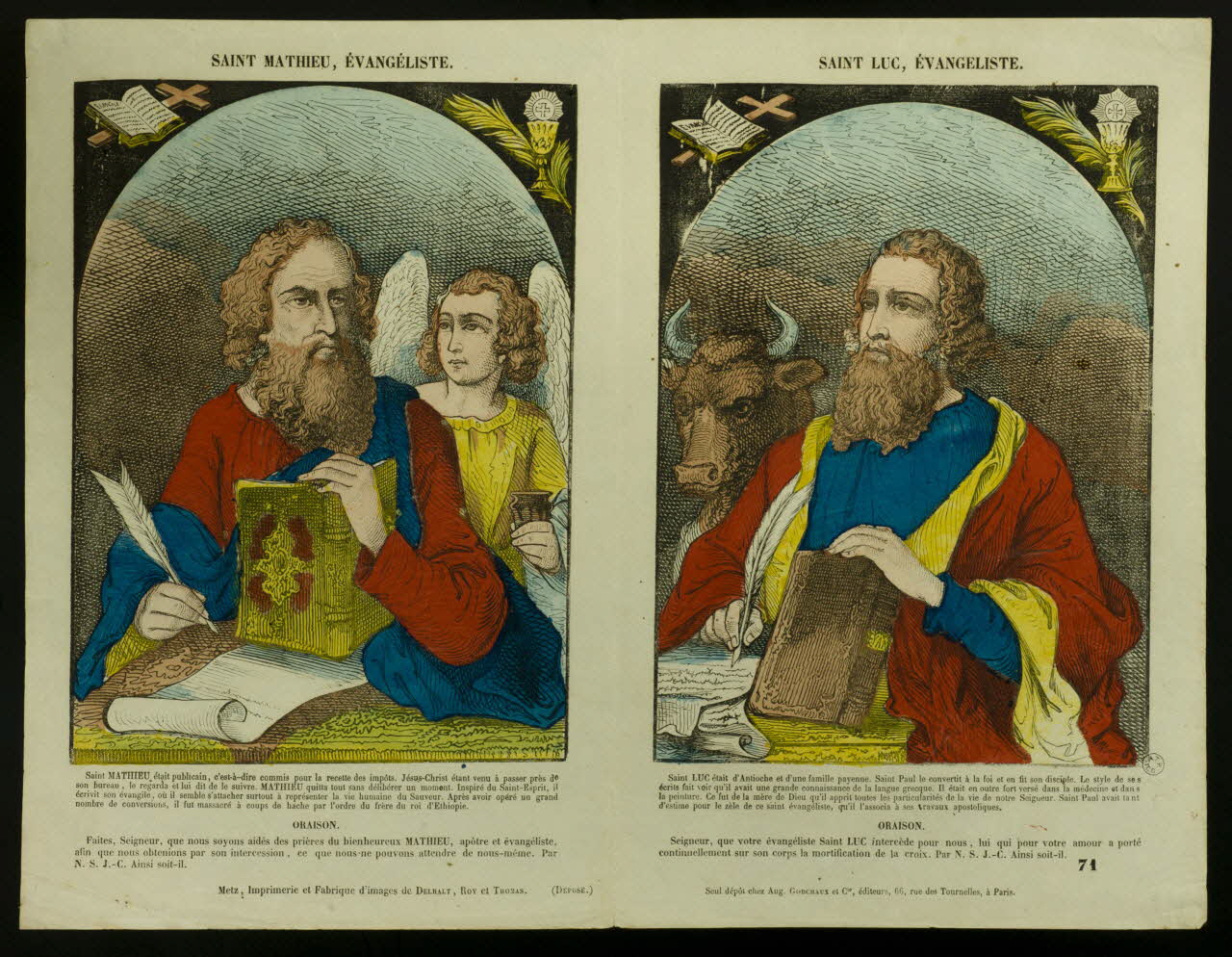 estampe SAINT MATHIEU, EVANGELISTE. 1953.86.597 Photo