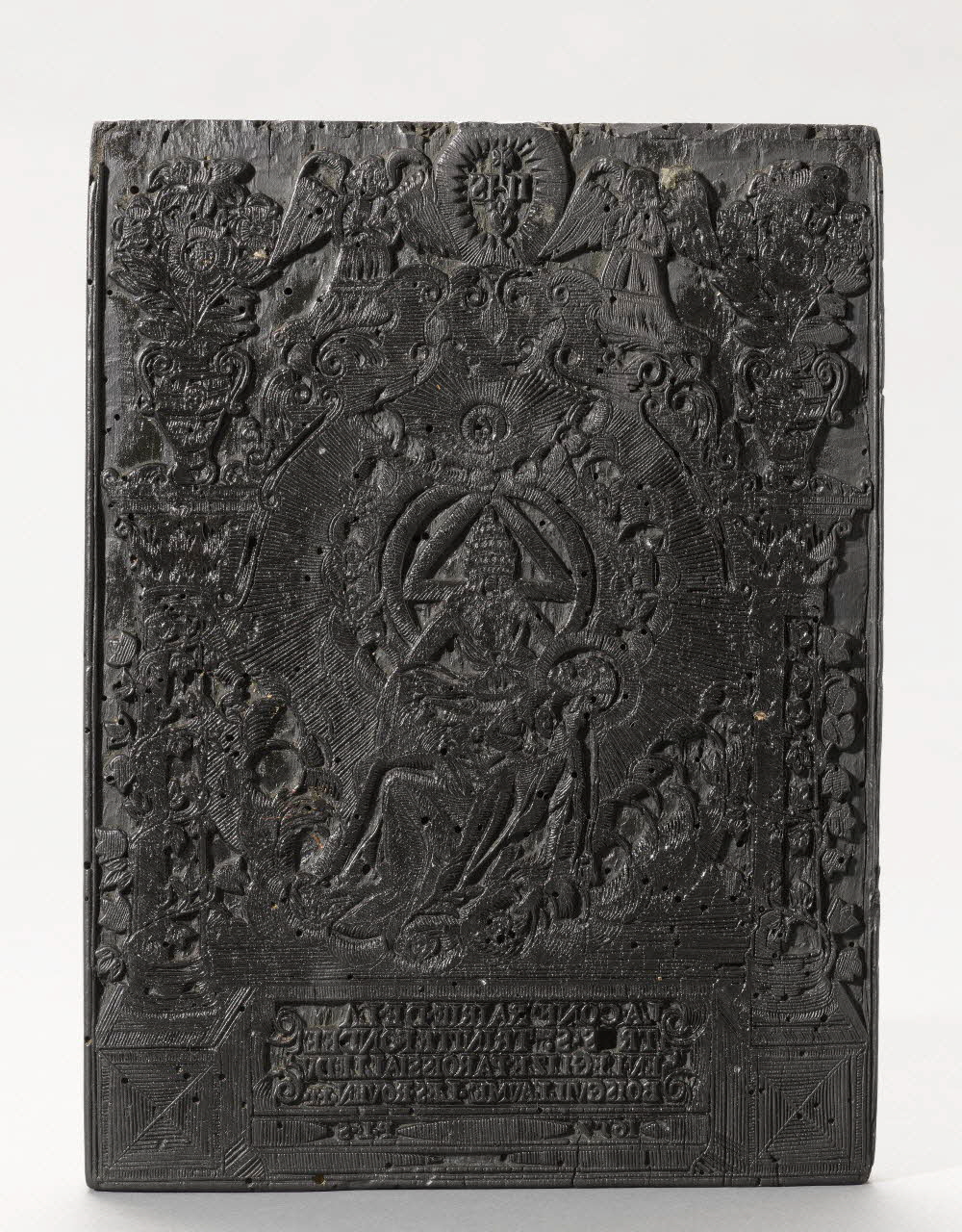 image de confrérie LA CONFRAIRIE DE LA  TRES STE TRINITE FONDEE  EN L'EGLISE PAROISSIALE DU  BOIS GUILLAUME LES ROUEN 1969.87.205 Photo RMN-Grand Palais (Mucem)
