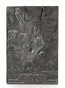 Papillon, J.M. bois d'impression LA CHARITE DE SAINTE GENEVIEVE FONDEE EN L'EGLISE PAROISSIALE DU BOURGBAUDOUIN Rouen 1752 1954.18.110 Photo RMN-Grand Palais (Mucem)