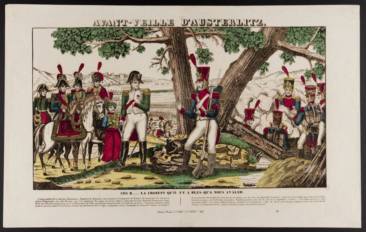 Gangel et Didion estampe AVANT-VEILLE D'AUSTERLITZ. Metz 1858-1868 1953.86.607 Photo