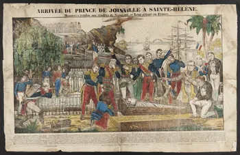 Dembour et Gangel estampe ARRIVEE DU PRINCE DE JOINVILLE A SAINTE-HELENE. Metz 1840-1852 1953.86.613 Photo