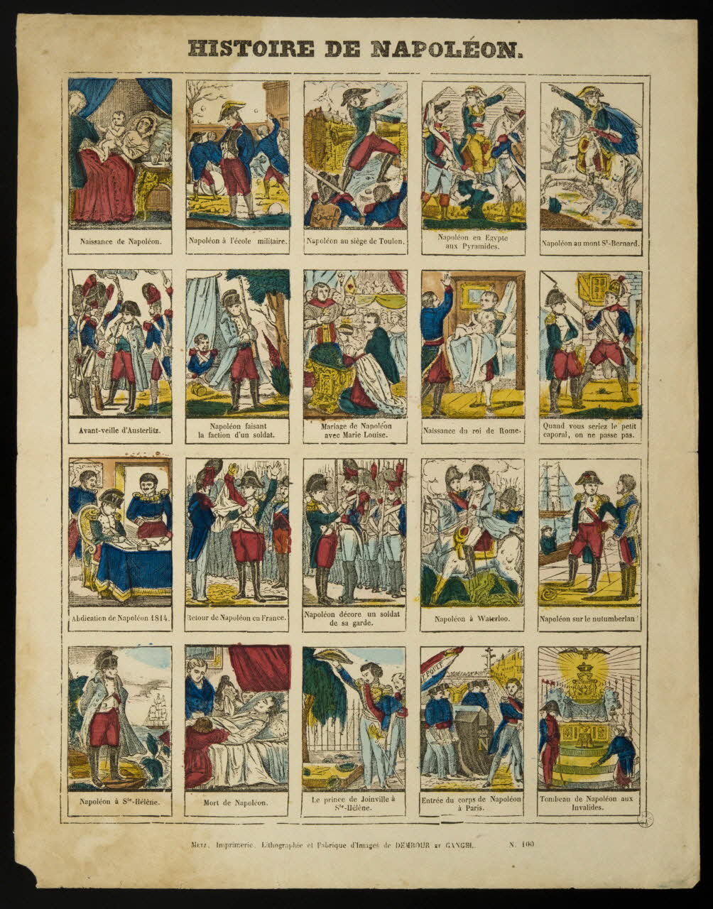 Dembour et Gangel estampe HISTOIRE DE NAPOLEON. Metz 1840-1852 1953.86.616 Photo