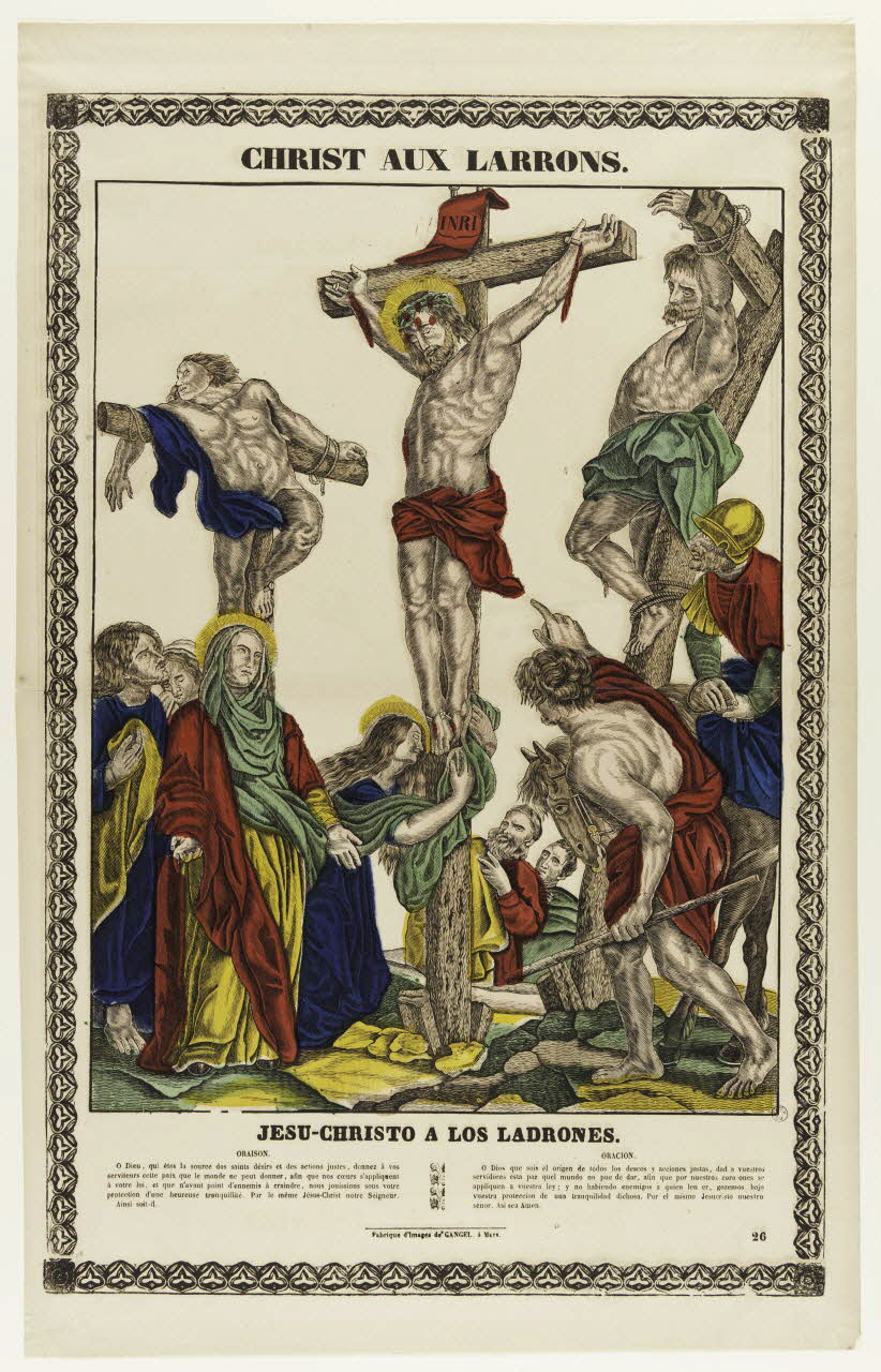 Charles Nicolas Gangel estampe CHRIST AUX LARRONS. Metz 1852-1858 1953.86.65 Photo