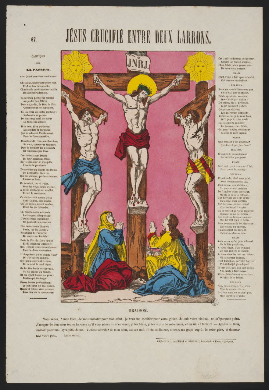 estampe JESUS CRUCIFIE ENTRE DEUX LARRONS. 1953.86.66 Photo