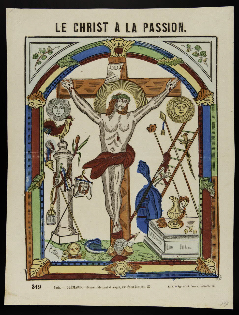 François Lacour ; Charles-Eugène Glémarec estampe LE CHRIST A LA PASSION. Paris 1858-1860 1953.86.67 Photo