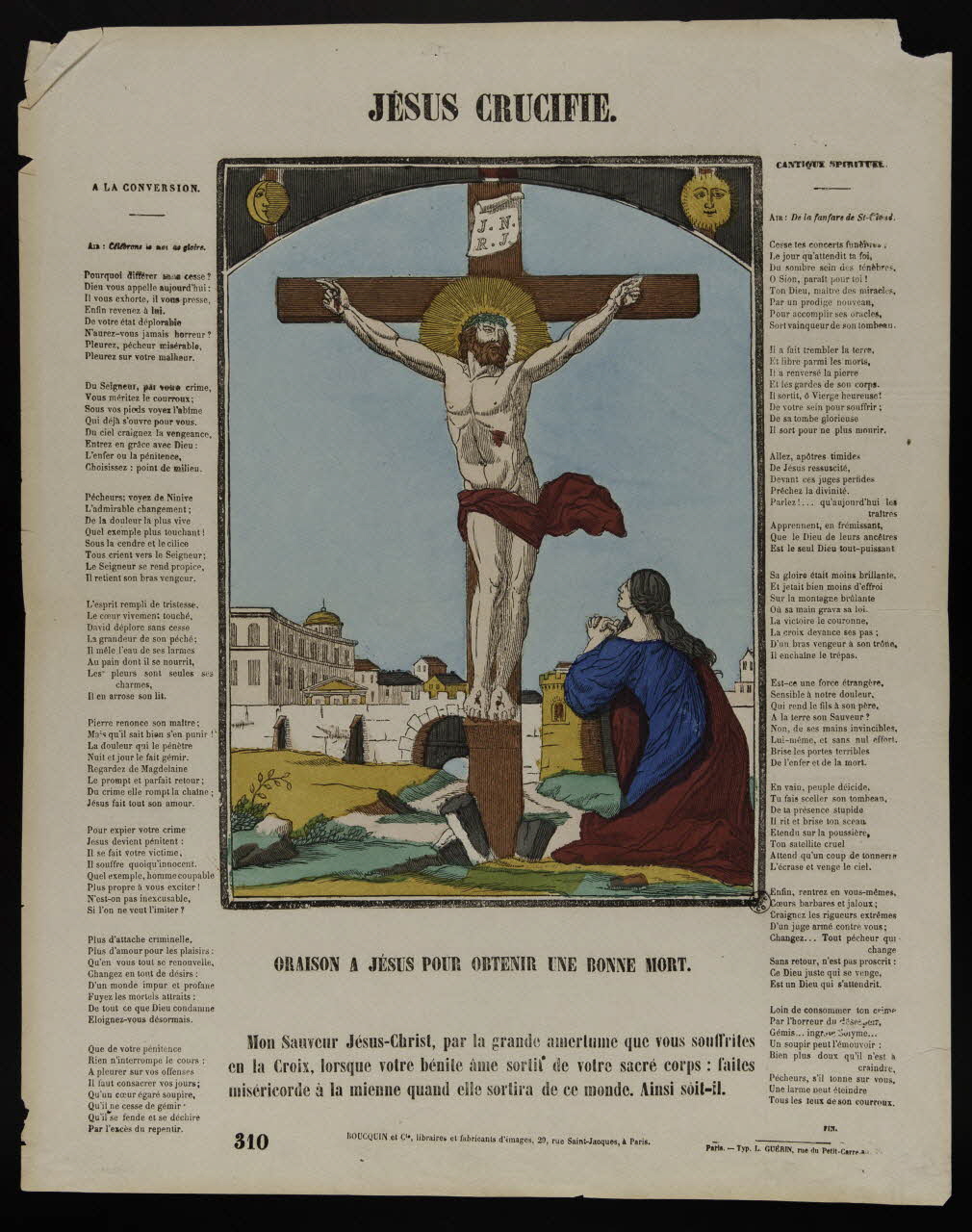 estampe JESUS CRUCIFIE. 1953.86.68 Photo