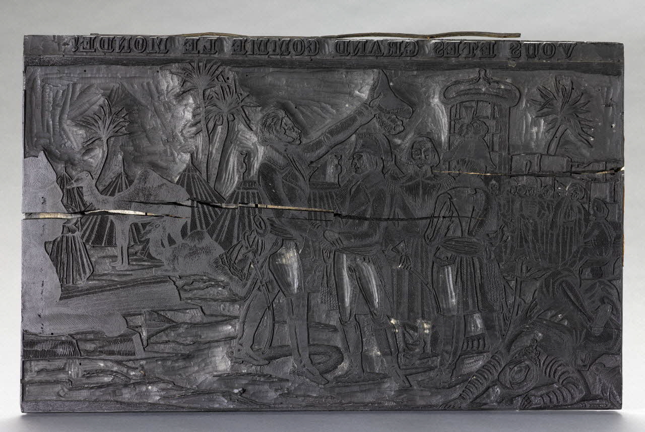 bois d'impression VOUS ETES GRAND COMME LE MONDE 1980.15.40 Photo RMN-Grand Palais (Mucem)