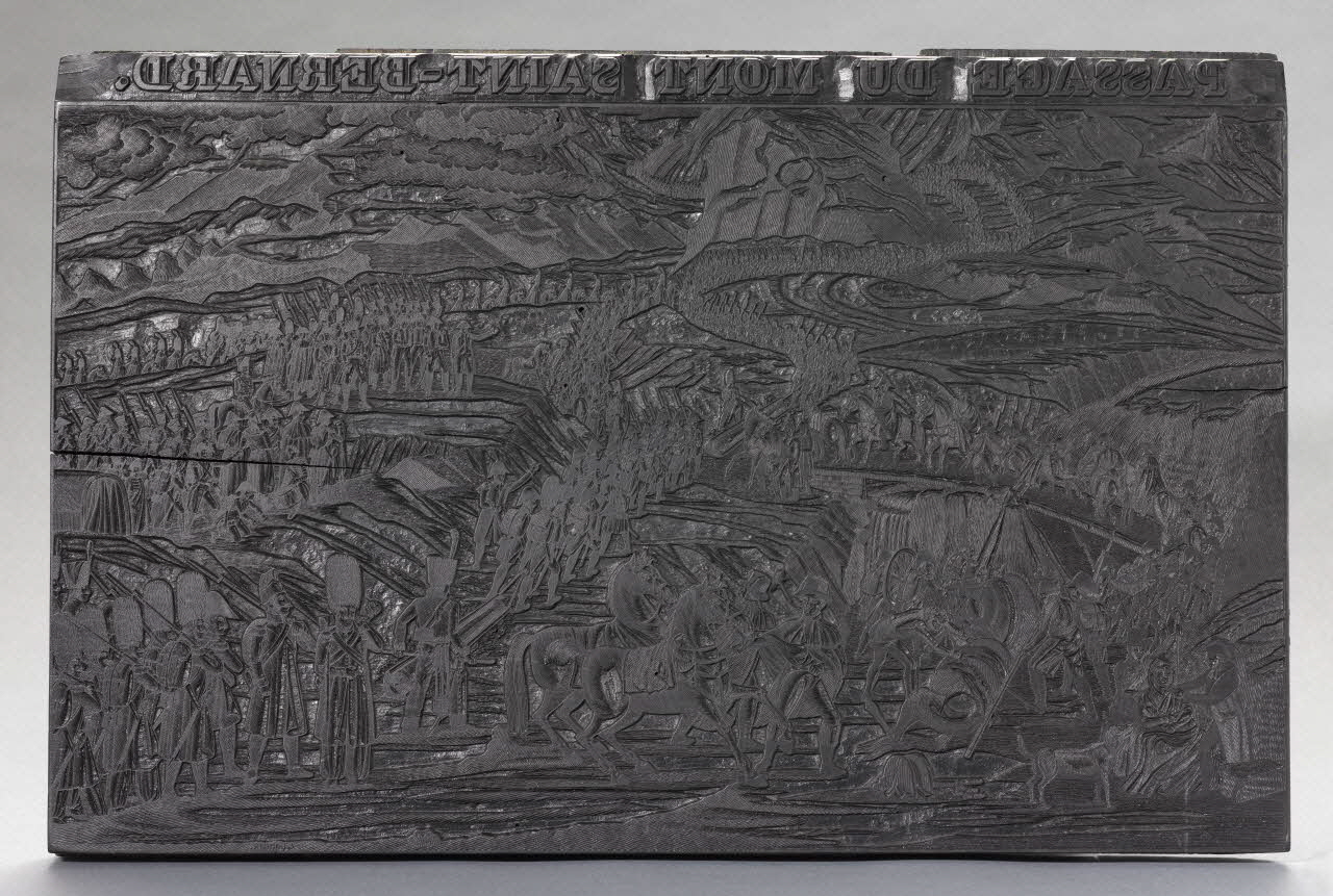 François Georgin ; Pellerin BOIS D'IMPRESSION PASSAGE DU MONT SAINT-BERNARD. Lorraine, France 1831 1986.53.15 Photo RMN-Grand Palais (Mucem)