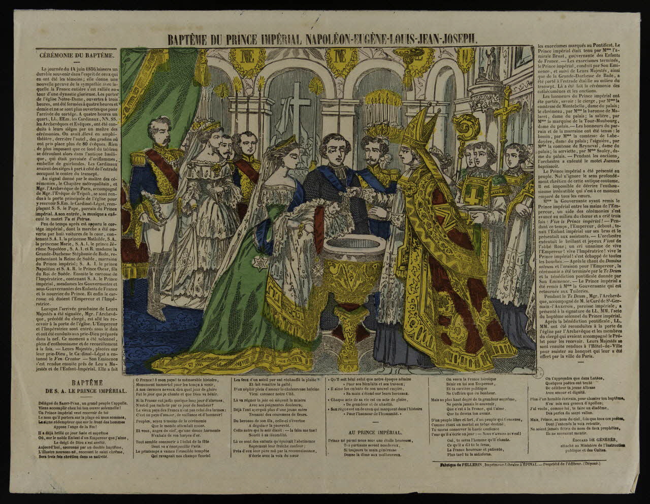 estampe BAPTEME DU PRINCE IMPERIAL NAPOLEON-EUGENE-LOUIS-JEAN-JOSEPH. 1953.86.750 Photo (c) Mucem
