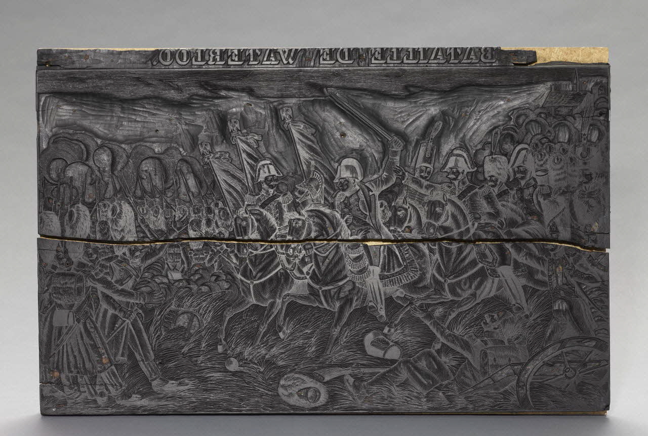 bois d'impression BATAILLE DE WATERLOO 1986.53.3 Photo RMN-Grand Palais (Mucem)