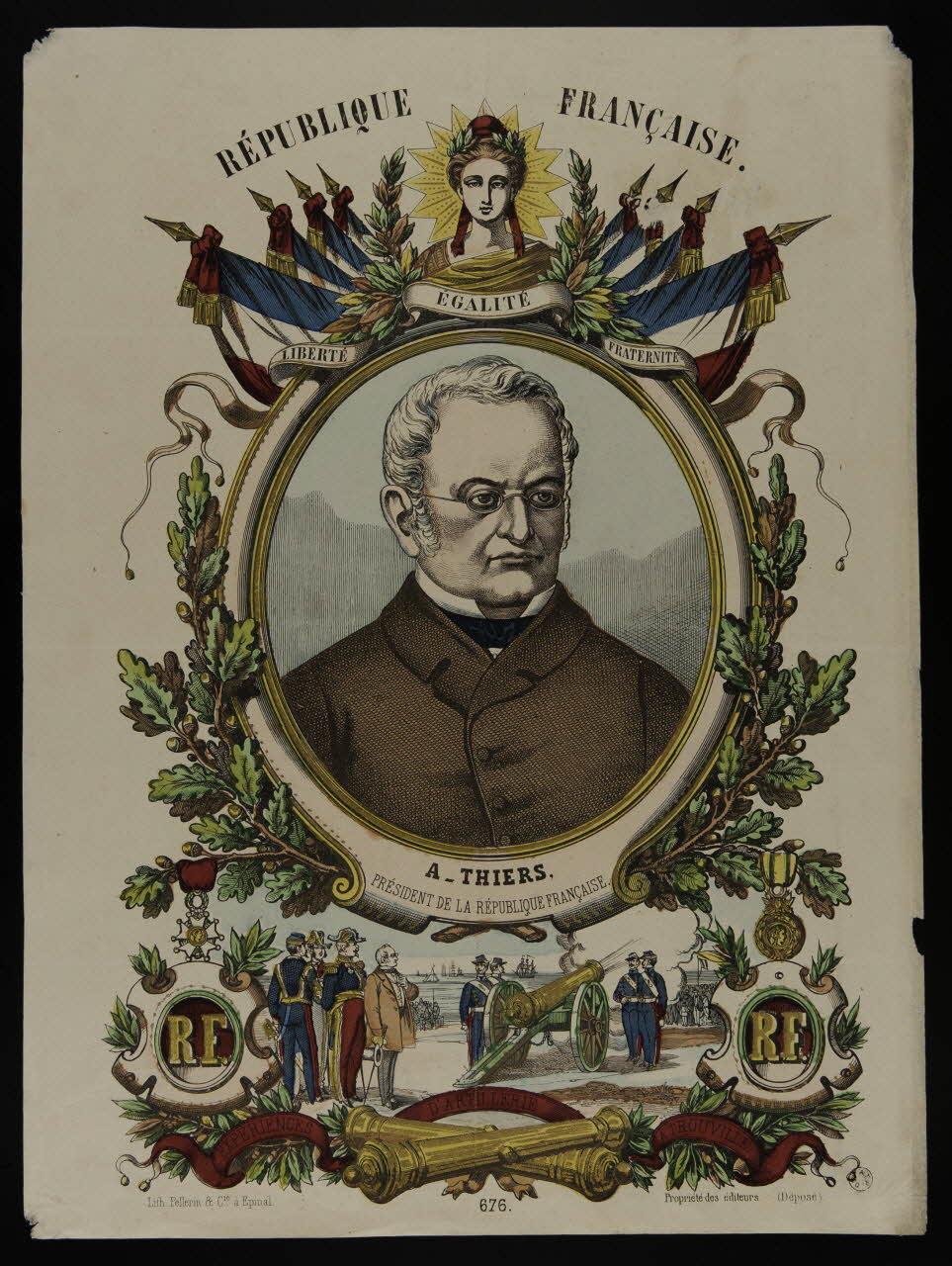 estampe A - THIERS,  PRESIDENT DE LA REPUBLIQUE FRANCAISE. 1953.86.769 Photo