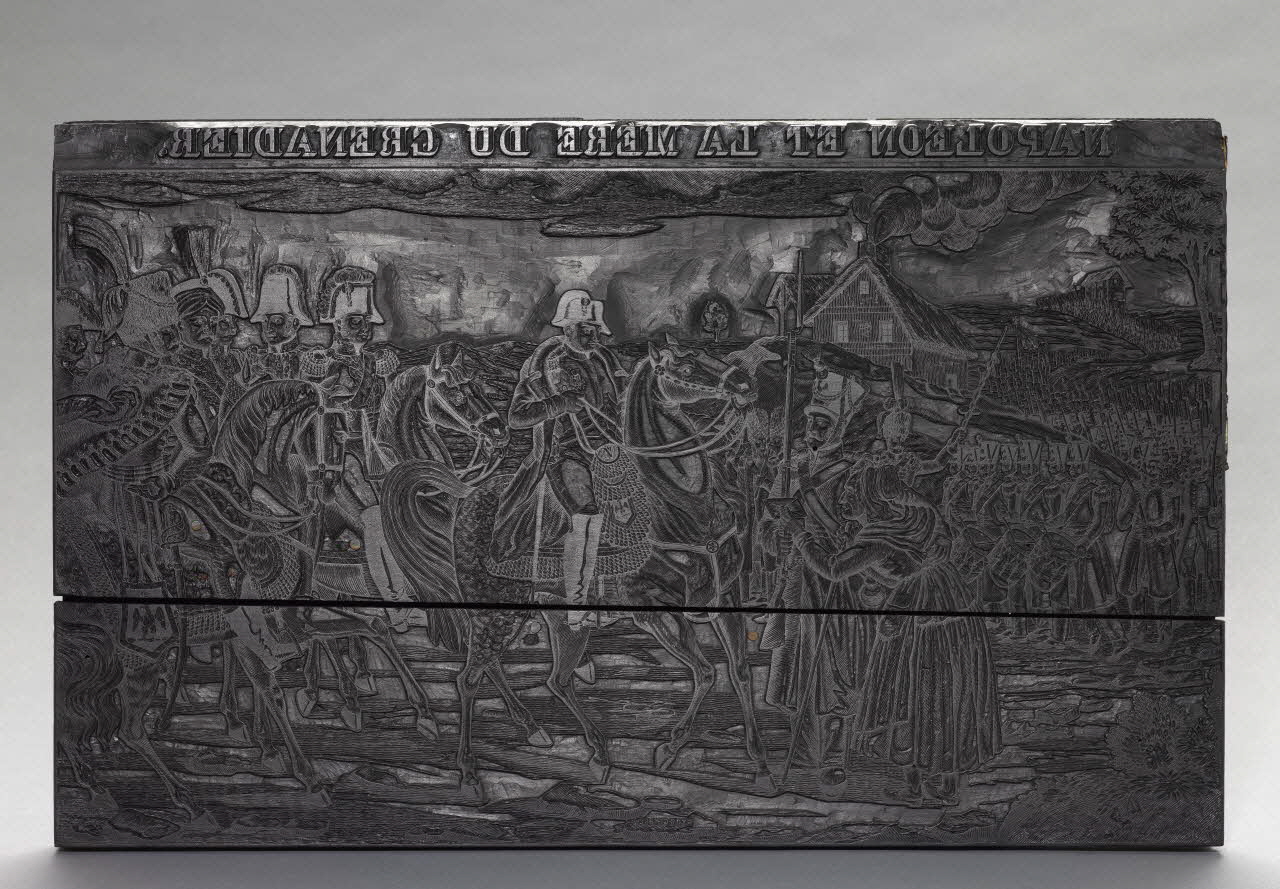 François Georgin ; Pellerin BOIS D'IMPRESSION NAPOLEON ET LA MERE DU GRENADIER. Lorraine, France 1834 1986.53.7 Photo RMN-Grand Palais (Mucem)