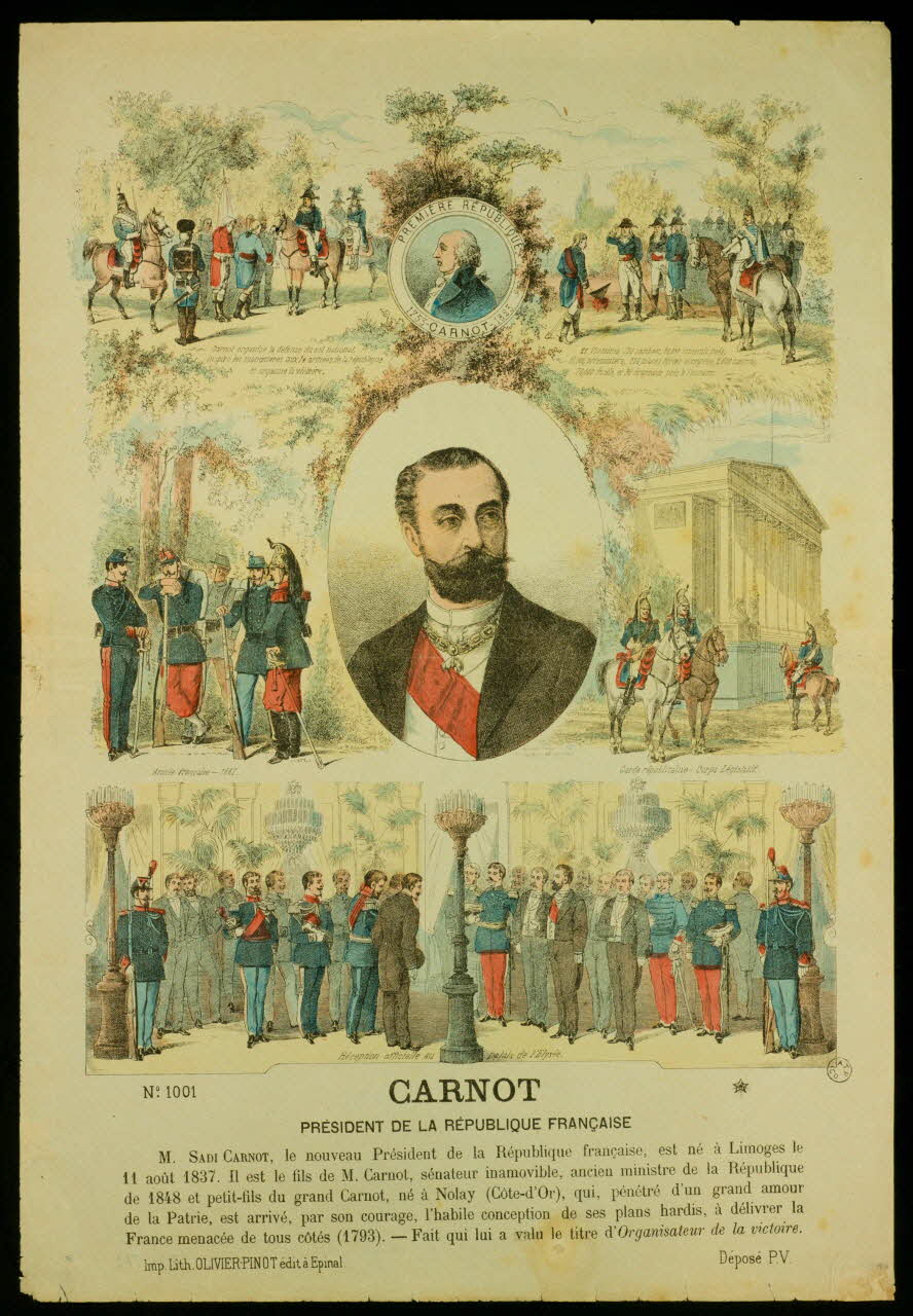 estampe CARNOT  PRESIDENT DE LA REPUBLIQUE FRANCAISE 1953.86.782 Photo