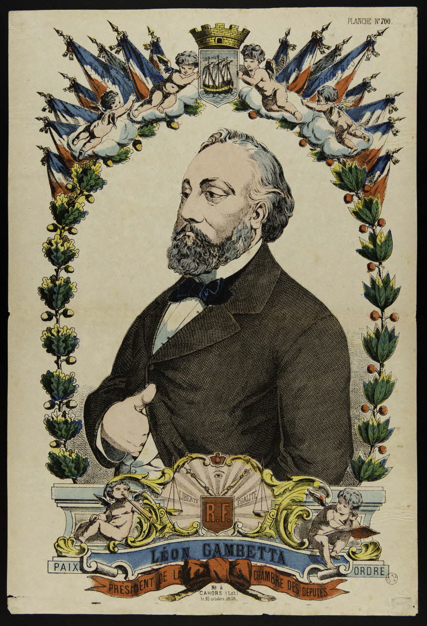 estampe LEON GAMBETTA  PRESIDENT DE LA CHAMBRE DES DEPUTES 1953.86.790 Photo