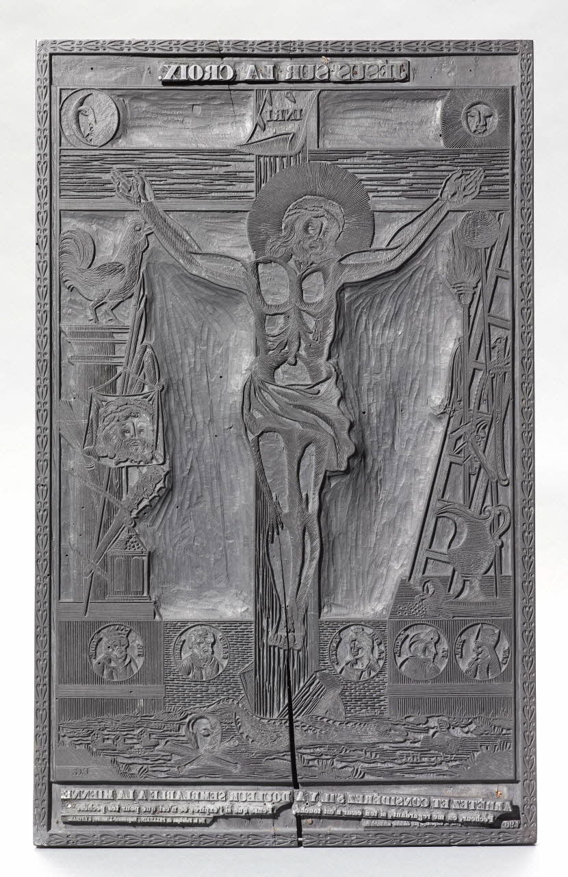 bois d'impression Jesus sur la croix 1980.15.1 Photo RMN-Grand Palais (Mucem)