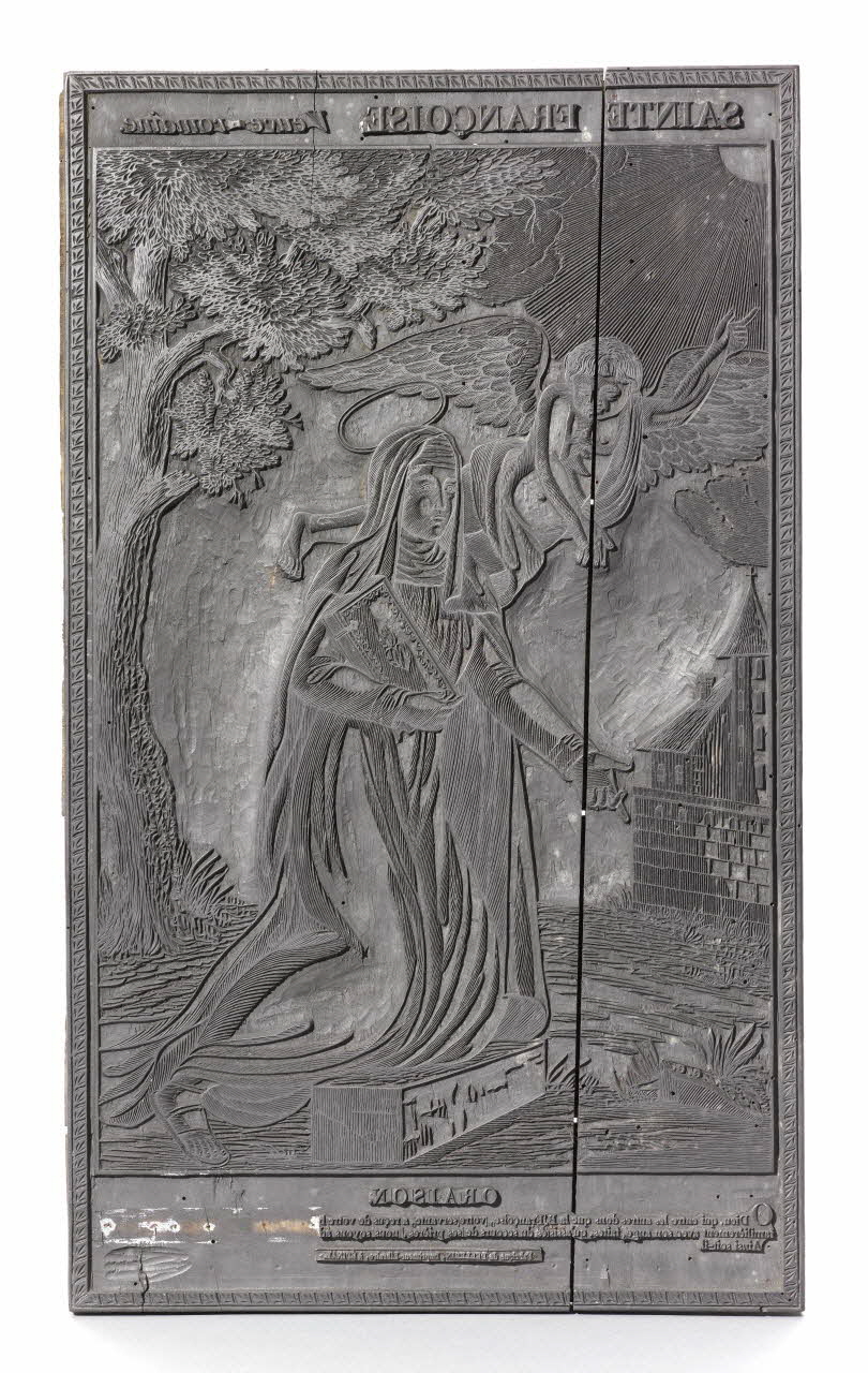 bois d'impression Sainte Françoise Veuve romaine 1980.15.4 Photo RMN-Grand Palais (Mucem)