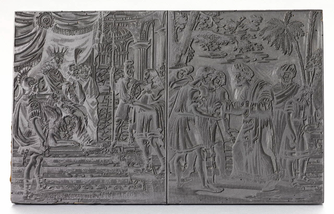 bois d'impression Joseph devant pharaon 1980.15.14 Photo RMN-Grand Palais (Mucem)/ Franck Raux