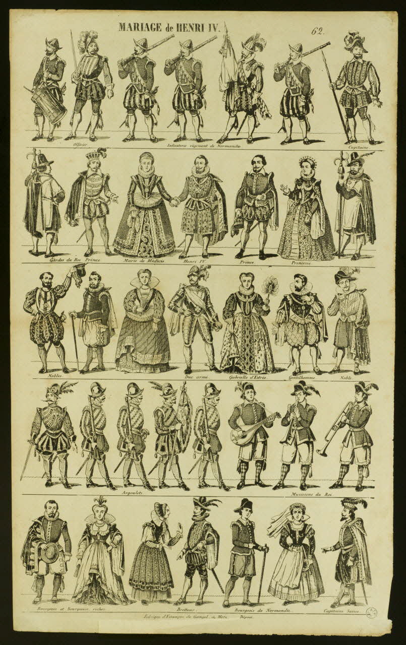 Charles Nicolas Gangel estampe MARIAGE DE HENRI IV. Metz 1852-1858 1953.86.842 Photo