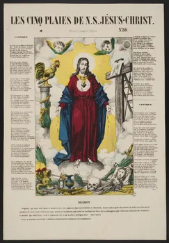 estampe LES CINQ PLAIES DE N.S.JESUS-CHRIST. 1953.86.85  Photo