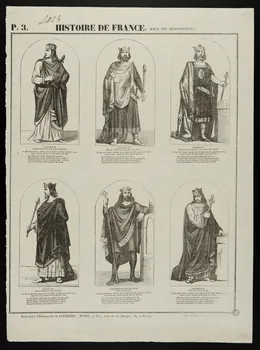Charles-Eugène Glémarec ; Morel ; P. Baudouin à compartiments (3x2) HISTOIRE DE FRANCE (RACE DES MÉROVINGIENS.) Paris 1845-1846 1953.86.857 Photo