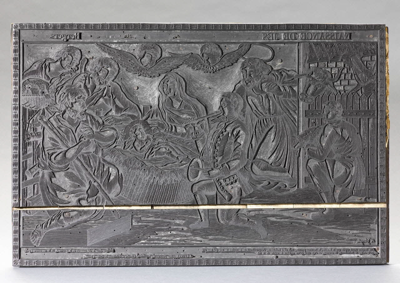bois d'impression Naissance de Jésus Christ Adoration des Bergers 1980.15.21 Photo RMN-Grand Palais (Mucem)