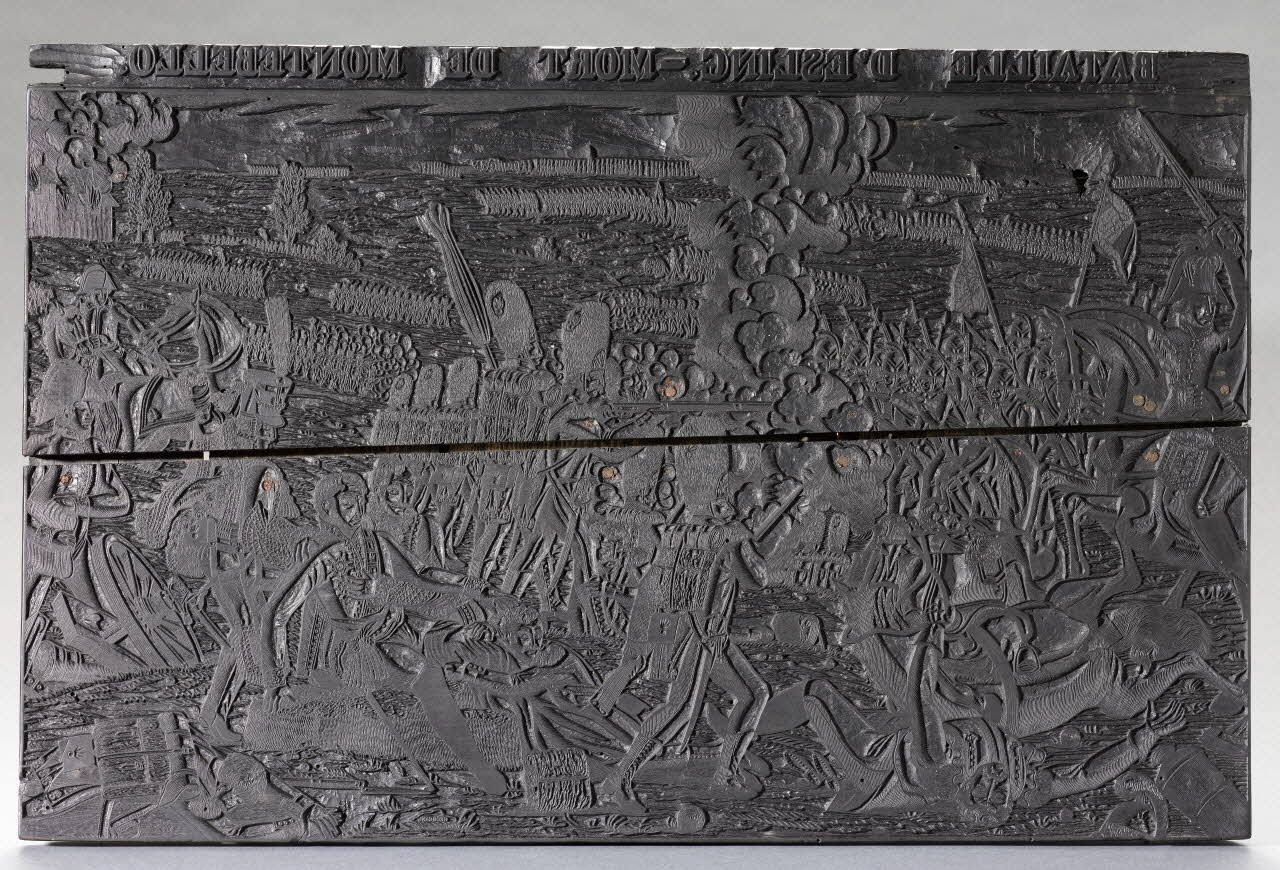bois d'impression BATAILLE D'ESLING - MORT DE MONTEBELLO 1980.15.30 Photo RMN-Grand Palais (Mucem)