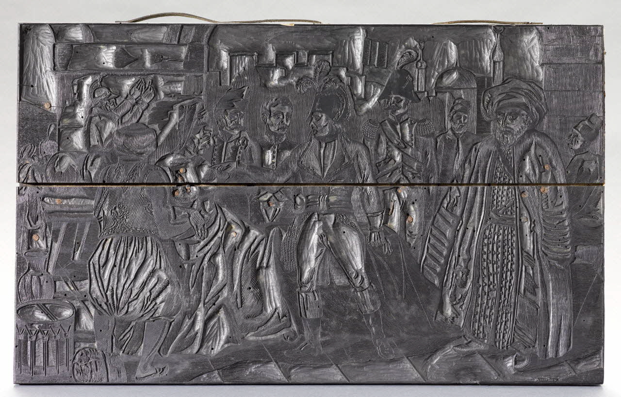 bois d'impression NAPOLEON touchant les pestiférés 1980.15.32 Photo RMN-Grand Palais (Mucem)