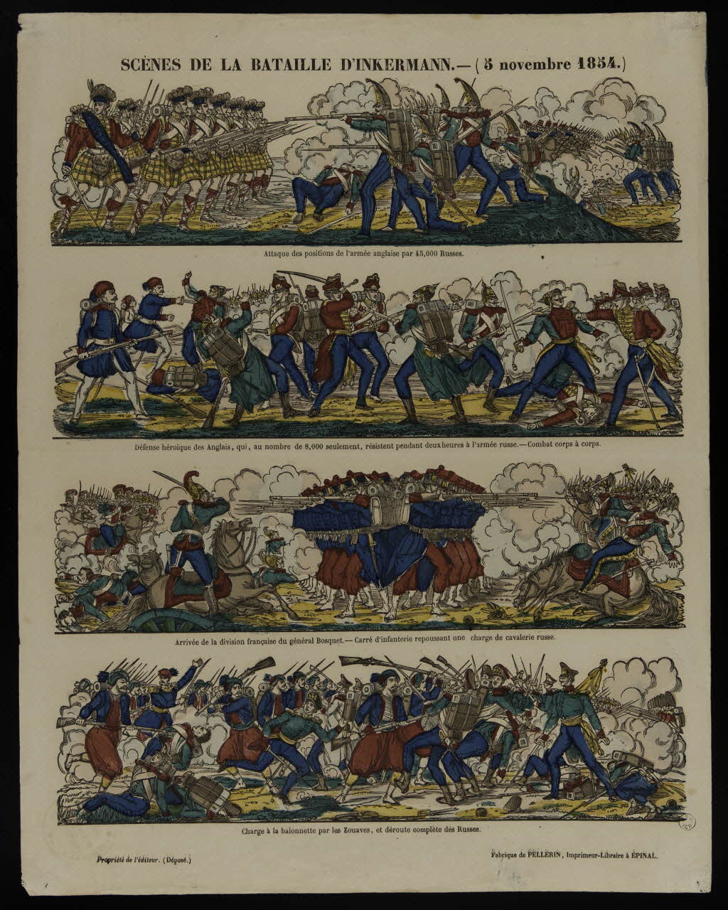 estampe SCENES DE LA BATAILLE D'INKERMANN. - (5 novembre 1854.) 1953.86.931 Photo