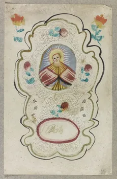 canivet, dessin Saint dans un médaillon 1970.47.21 Photo RMN-Grand Palais (Mucem)