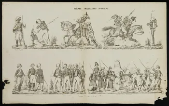 Charles Nicolas Gangel estampe SCENES MILITAIRES D'ORIENT. Metz 1852-1858 1953.86.958 Photo