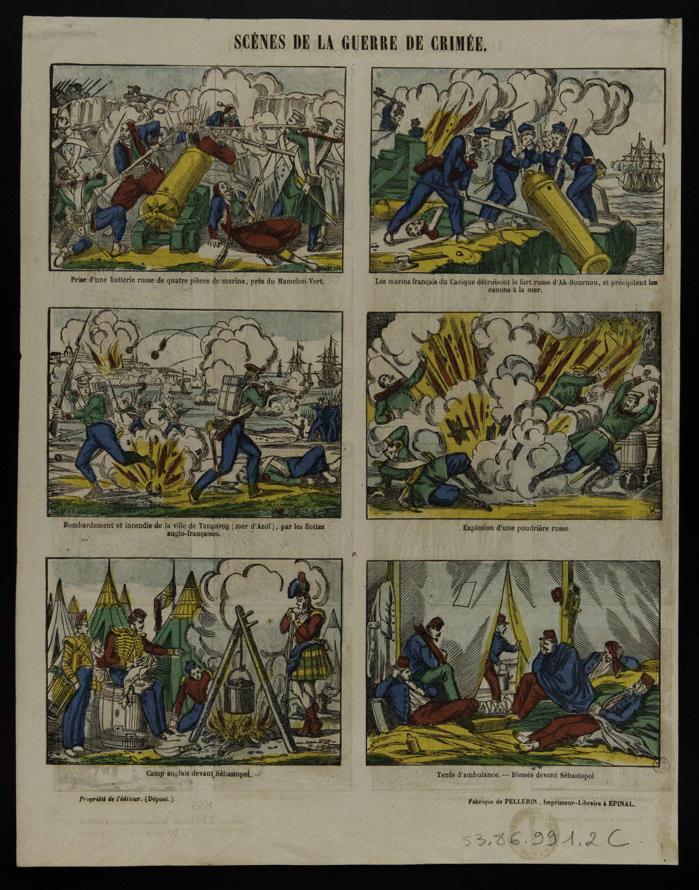 estampe SCENES DE LA GUERRE DE CRIMEE. 1953.86.991.2 Photo