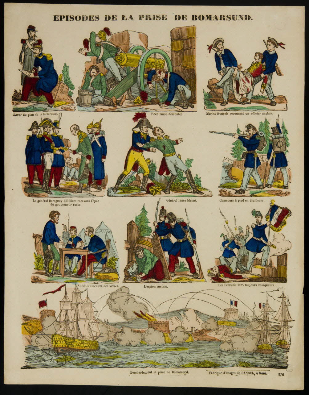 Charles Nicolas Gangel estampe EPISODES DE LA PRISE DE BOMARSUND. Metz 1852-1858 1953.86.997 Photo