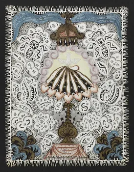 canivet, dessin Ostensoir surmonté d'une colombe 1990.5.99 Photo RMN-Grand Palais (Mucem)
