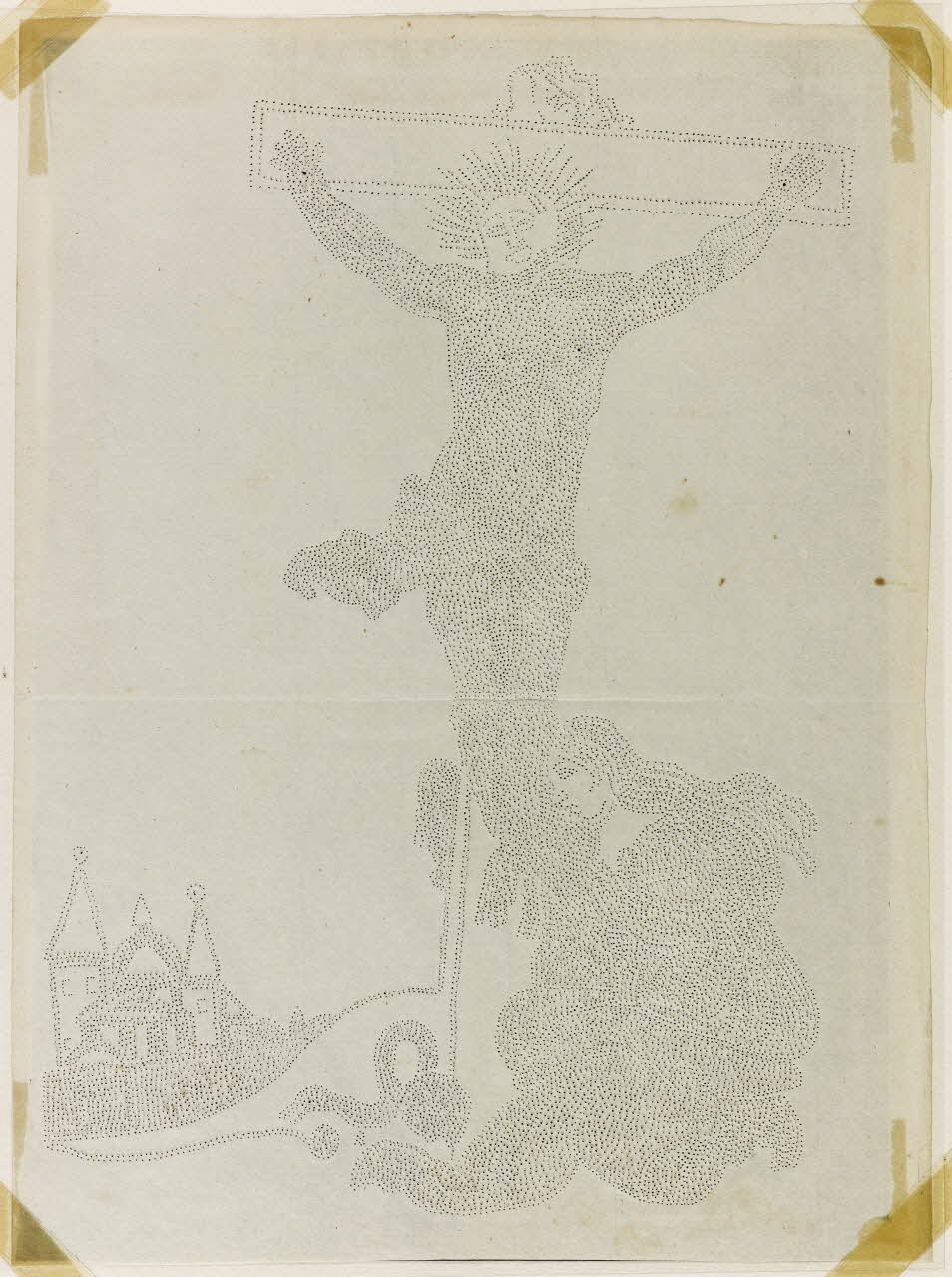 piquage, canivet Crucifixion avec la Madeleine 1990.5.134 Photo RMN-Grand Palais (Mucem)