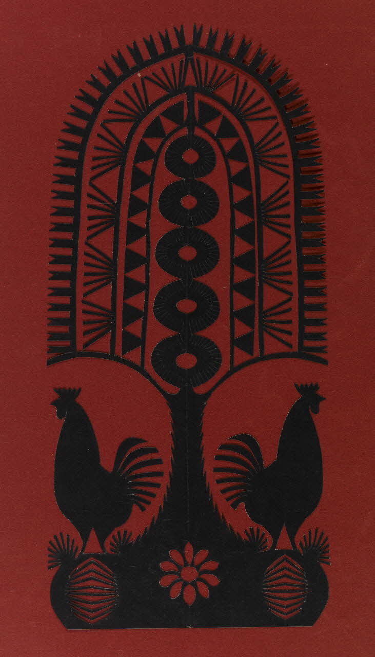découpage Oiseaux autour d'un décor végétal stylisé 1990.5.148 Photo RMN-Grand Palais (Mucem)