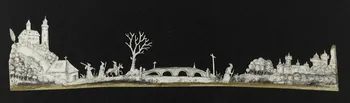 découpage, dessin Moines marchant dans un paysage 1990.5.152  Photo RMN-Grand Palais (Mucem)